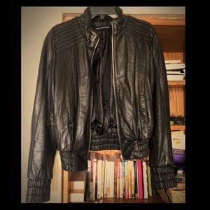 Knoles & Carter Black Leather Moto Biker Jacket